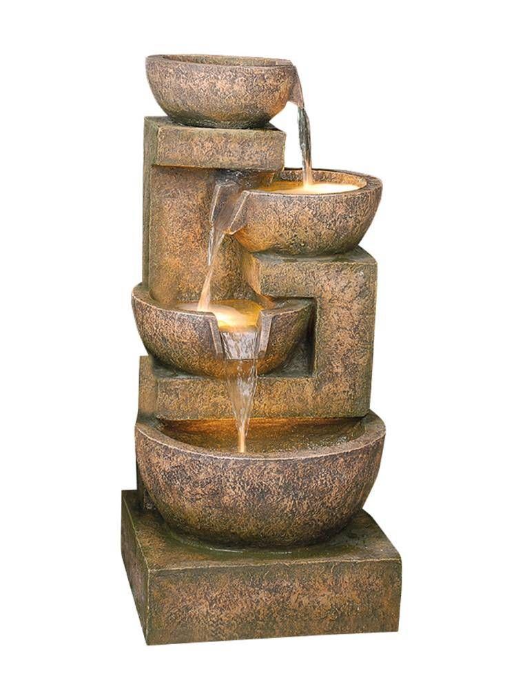 4 granite copper bowls water feature - Water Features