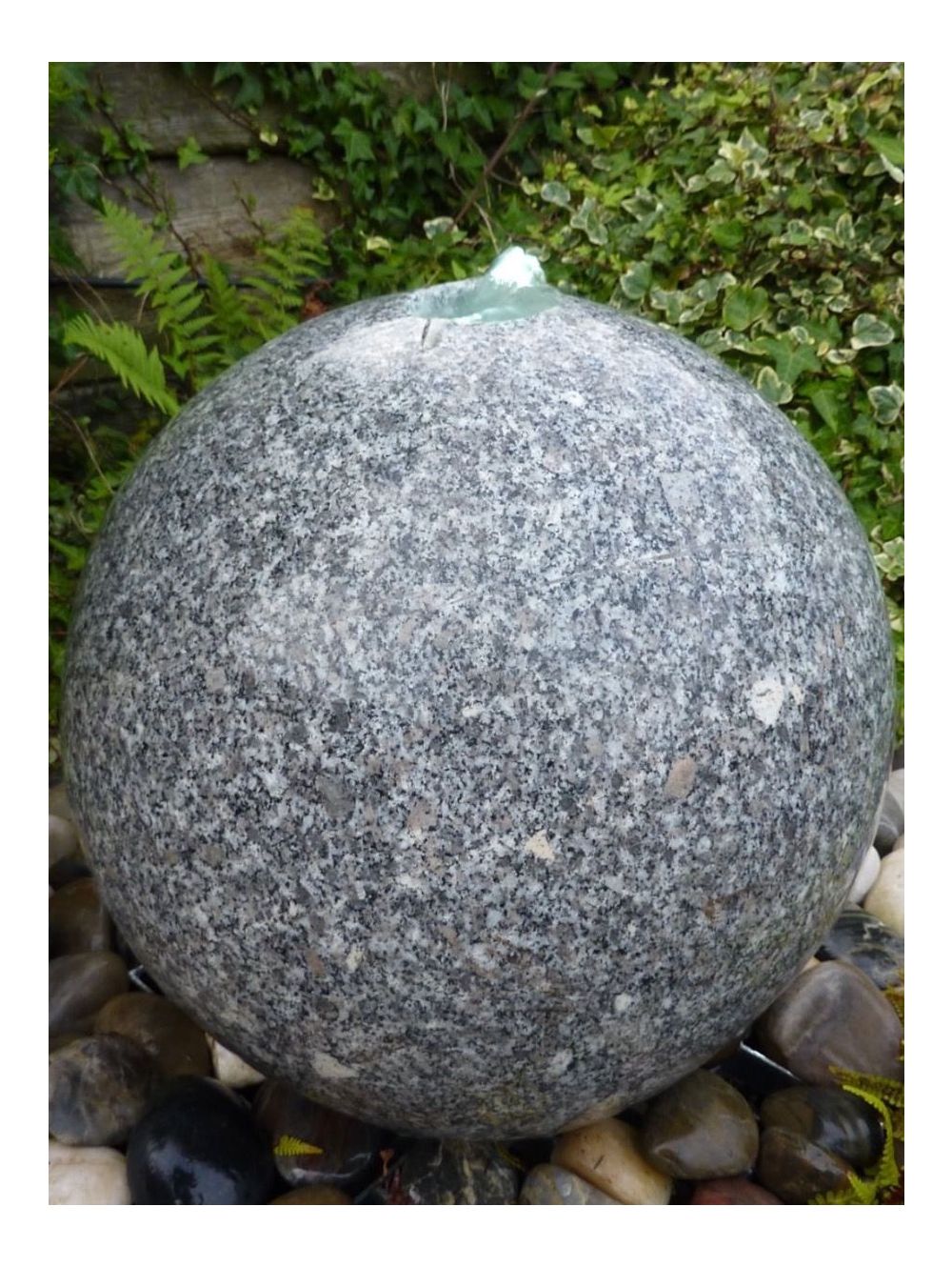 40cm Grey Granite Sphere Water Feature Kit