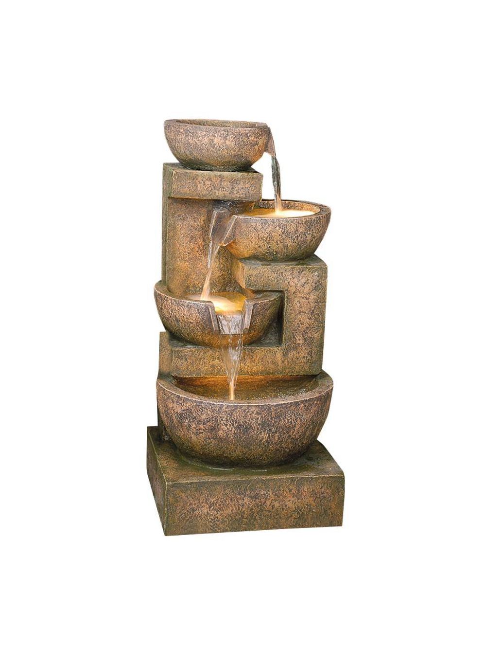 4 granite copper bowls water feature - Water Features