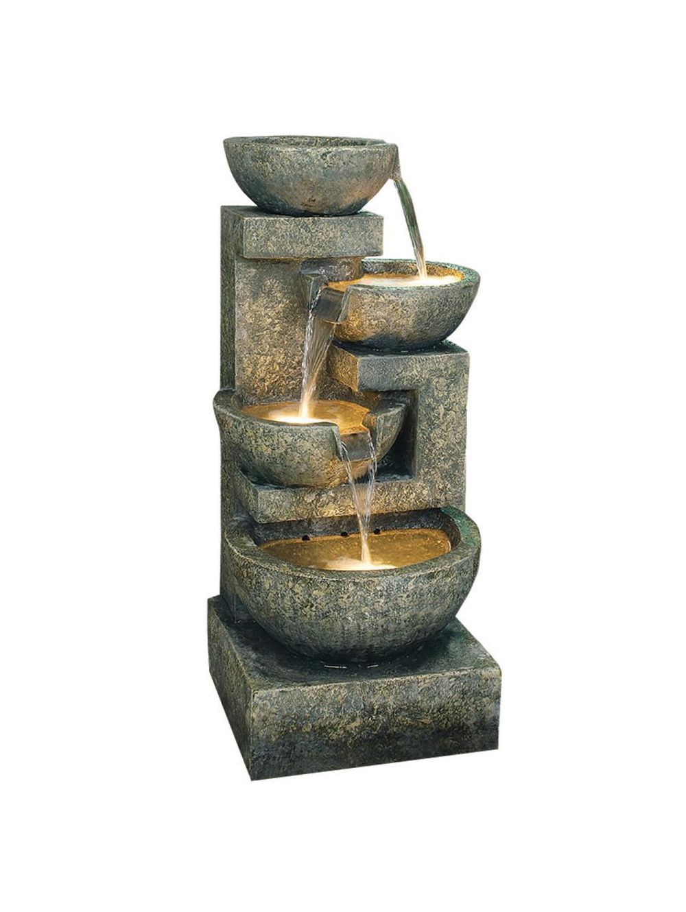 Large Granite Four Bowl Water Feature by Aqua Creations - WaterFeature