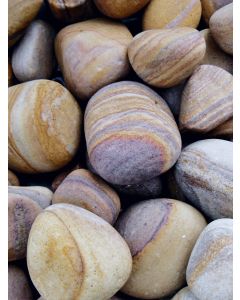 40kg Rainbow Sandstone Tumbled Pebbles Approx 5-8cm