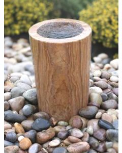 Teak Sandstone Infinity Column Water Feature