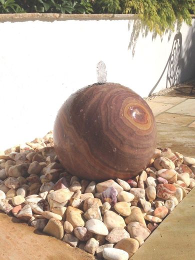 Solar Sandstone Sphere 40cm Water Feature Kit