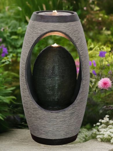 Arlington Ribbed Oval Water Feature