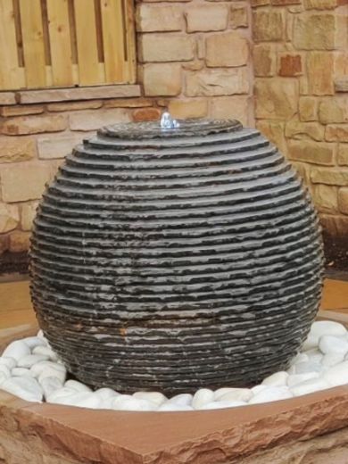 60cm Cascading Limestone Sphere