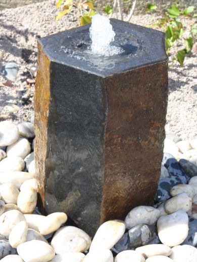 Polished Basalt 50cm Column Water Feature