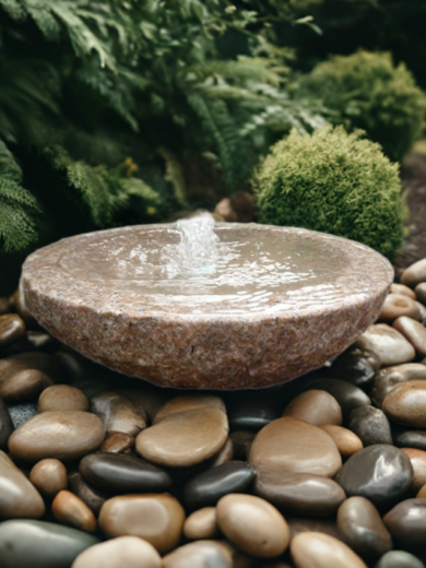 Pink Granite Babbling Bowl