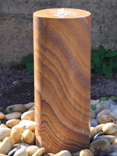 Large Rainbow Sandstone Column Water Feature