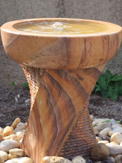 Cascading Twist with Babbling Bowl Water Feature