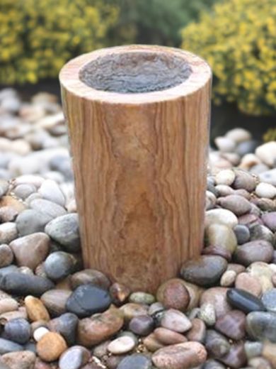 Teak Sandstone Infinity Column Water Feature