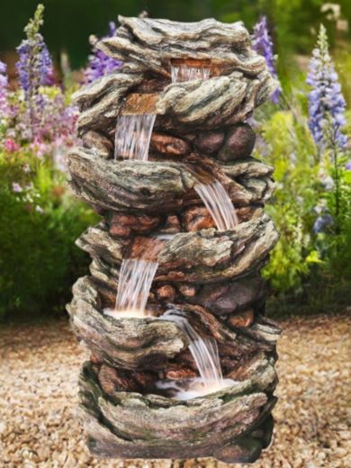 Extra Large 5 Fall Woodland Water Feature By Aqua Creations PWFD4020