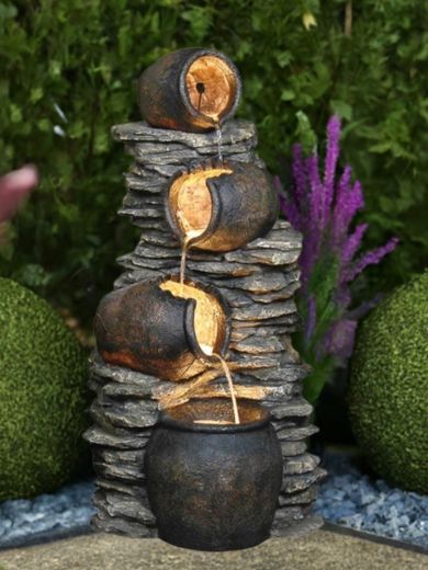 4 Pots on Rock Water Feature