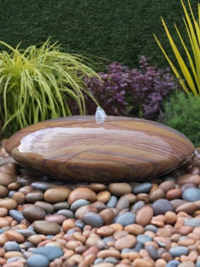 Rainbow Sandstone UFO Pebble Fountain 