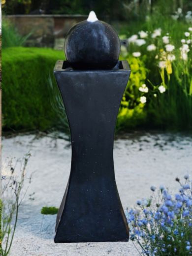 Orba Solar Black Water Feature