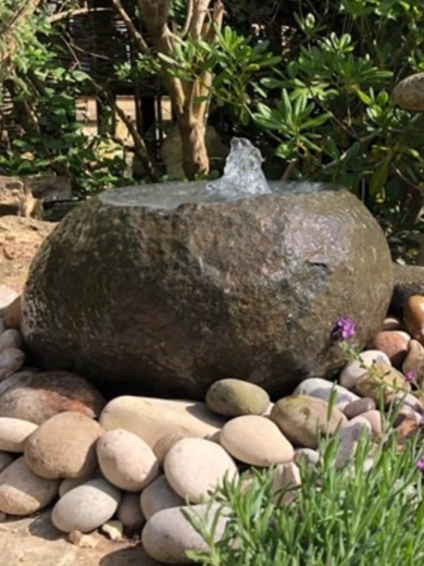 Babbling Natural Boulder Water Feature