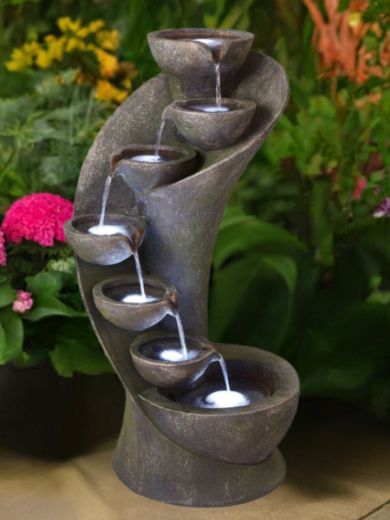 Seven Bowl Twist Water Feature