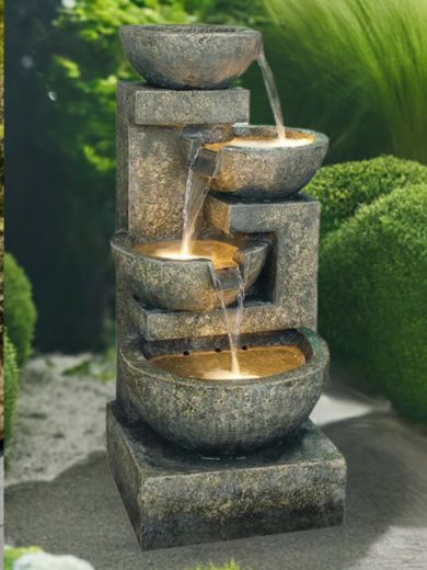 Large Granite Four Bowl Water Feature