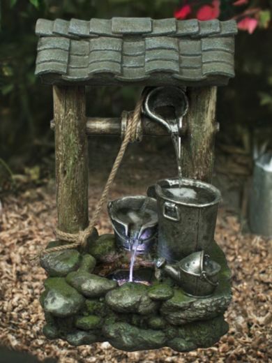 3 Bucket Wishing Well Water Feature